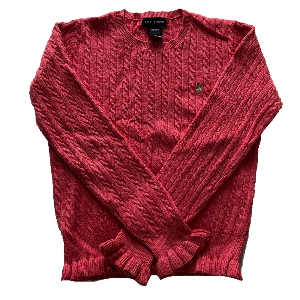 Ralph Lauren Children’s Cable Knit Red Ssweater